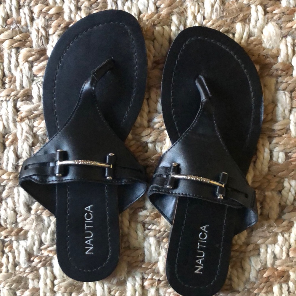 Black nautica sandals